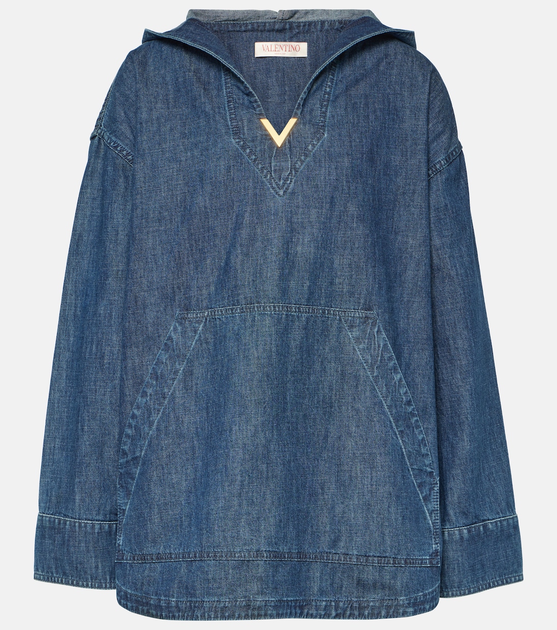 Blusa in chambray con cappuccio | Valentino