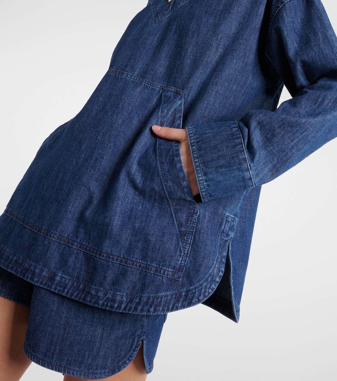 Blusa in chambray con cappuccio | Valentino
