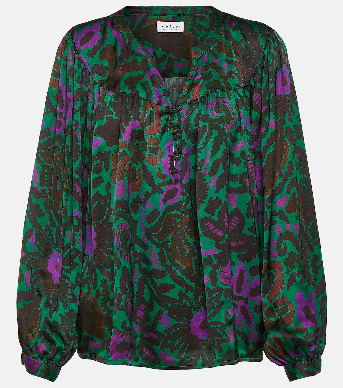 Blusa Reeve in raso con stampa | Velvet