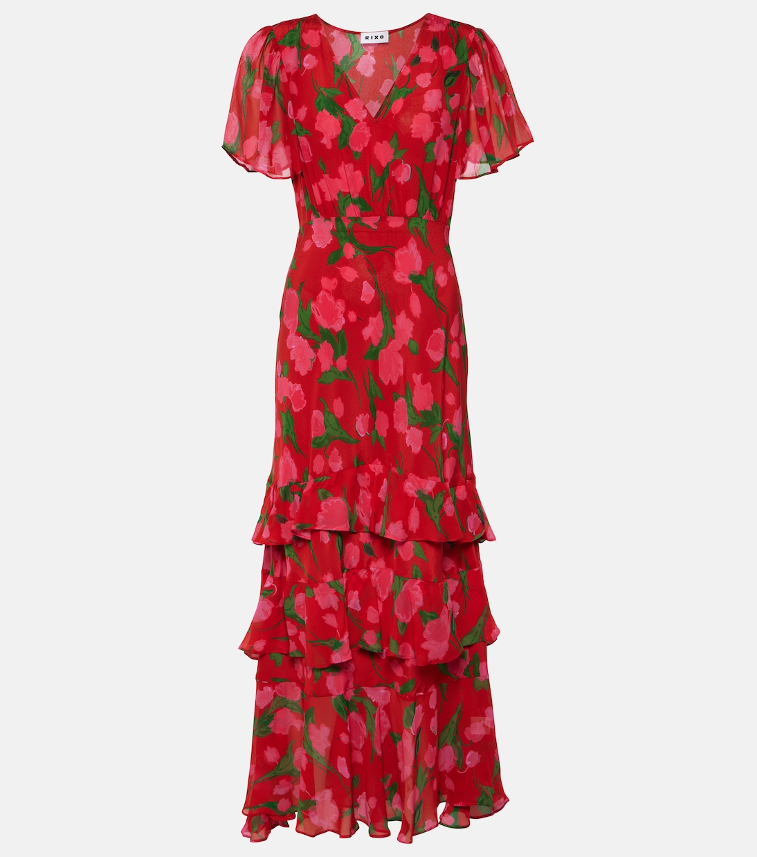 Bedrucktes Maxikleid Gilly aus Seide | Rixo