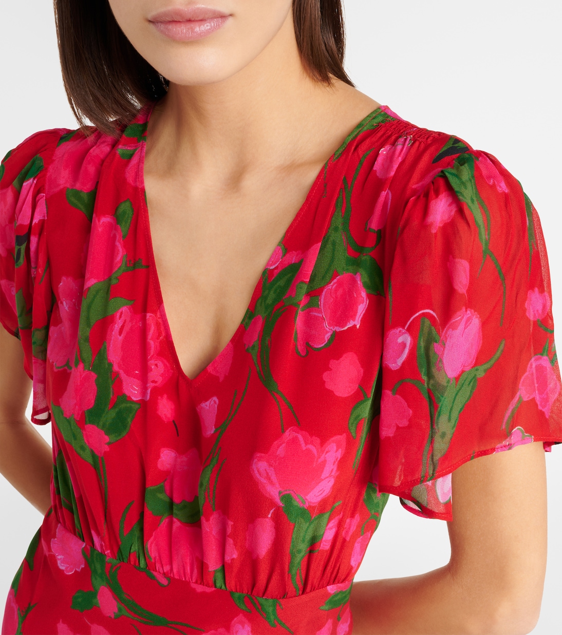 Bedrucktes Maxikleid Gilly aus Seide | Rixo