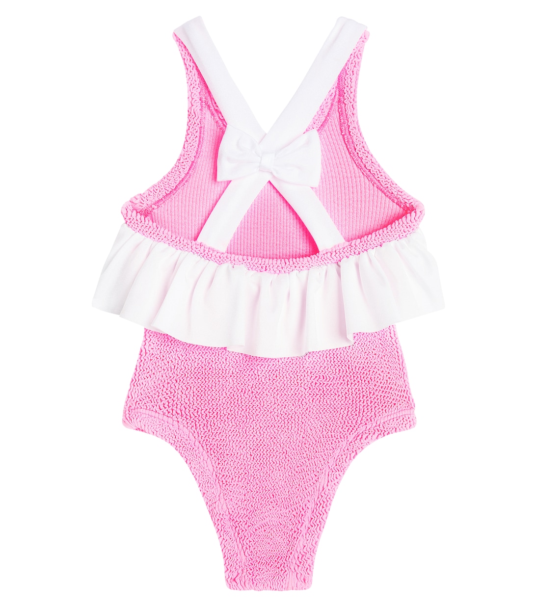 Baby - Costume intero Lara con fiocco | Hunza G Kids