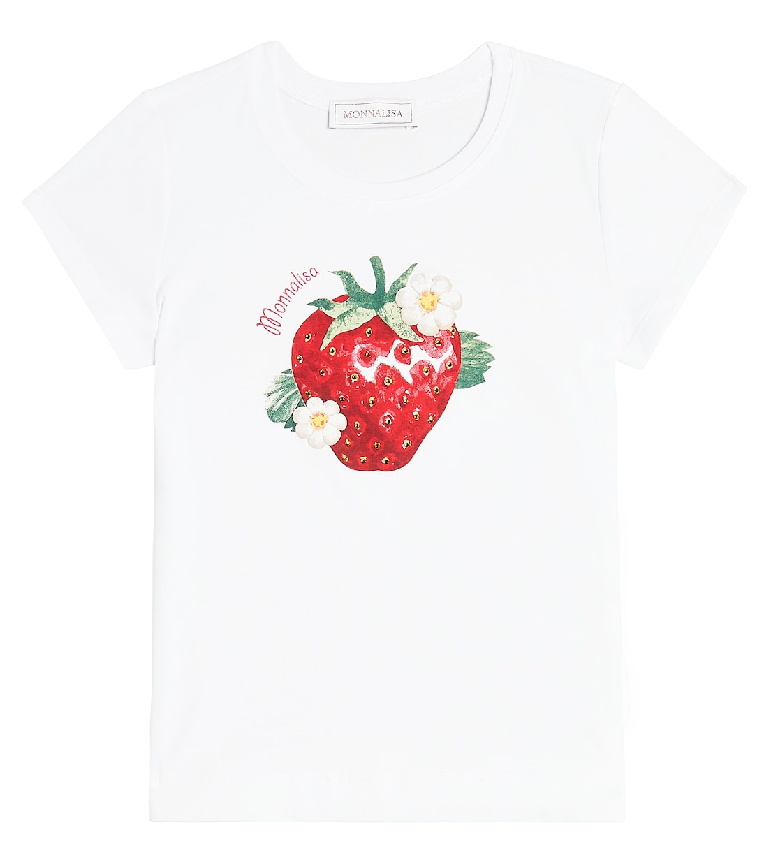 T-shirt in jersey di misto cotone con stampa | Monnalisa