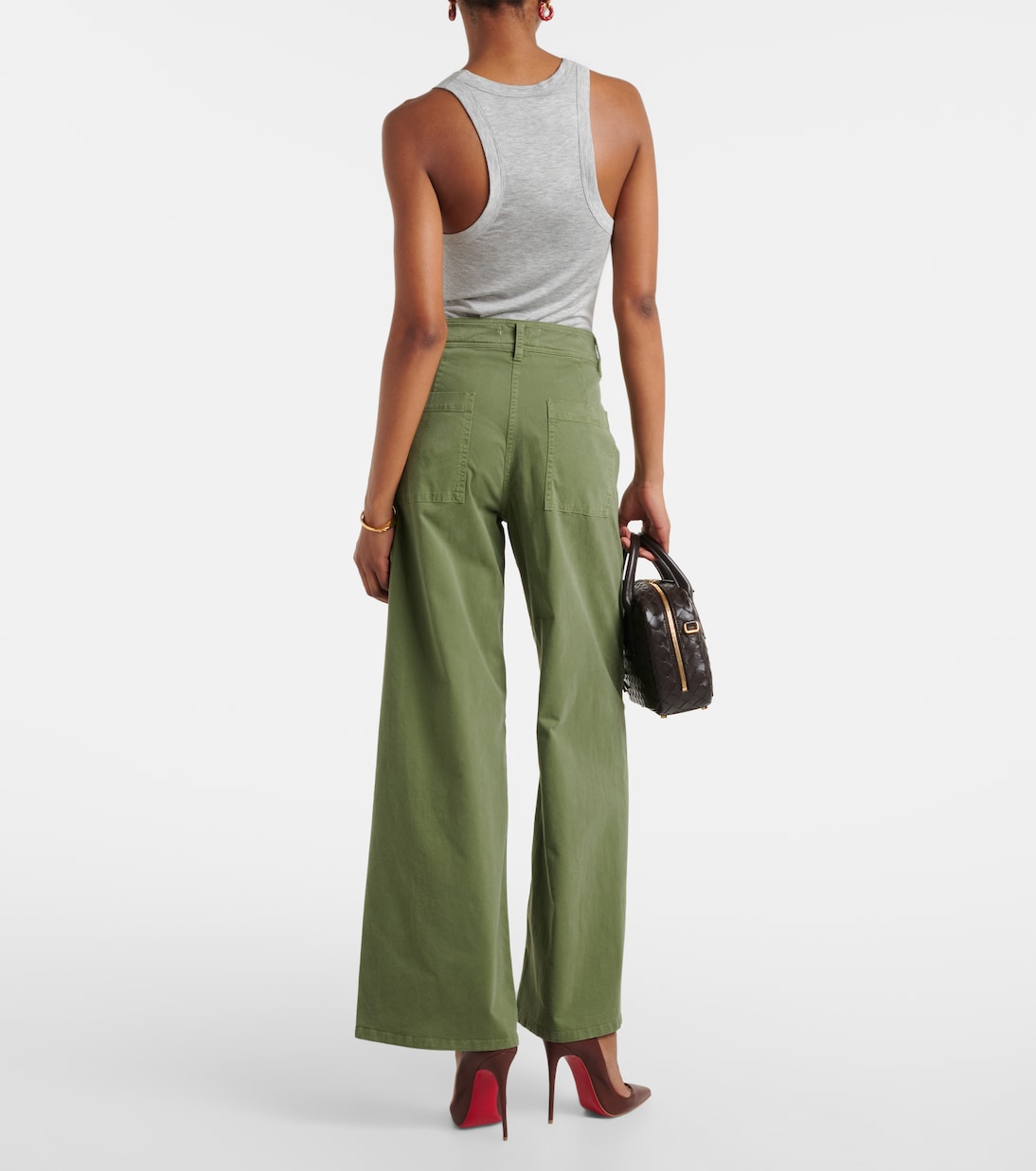 Pantalones Holgados de Algodón de Tiro Alto Megan por Nili Lotan para Jóvenes Modernos
