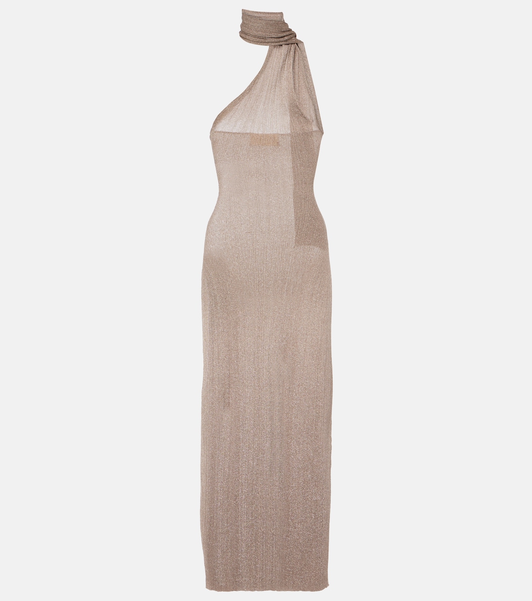 Vestido largo de lamé con pañuelo | Aya Muse