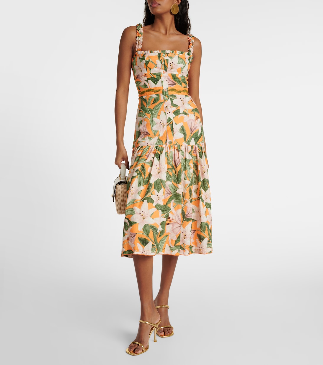 Midikleid Nispero aus Leinen | Agua by Agua Bendita