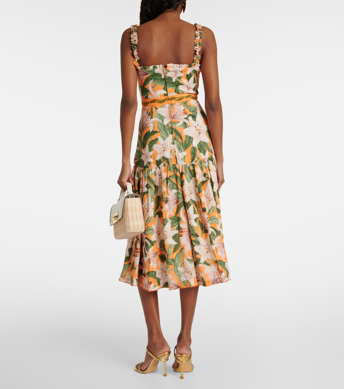 Midikleid Nispero aus Leinen | Agua by Agua Bendita