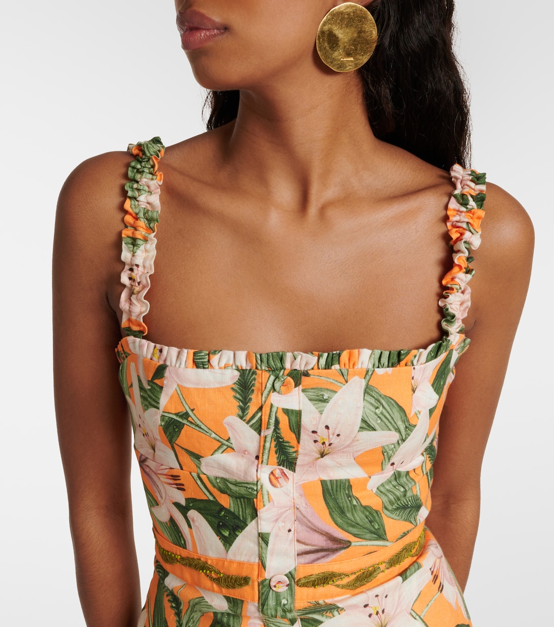Midikleid Nispero aus Leinen | Agua by Agua Bendita