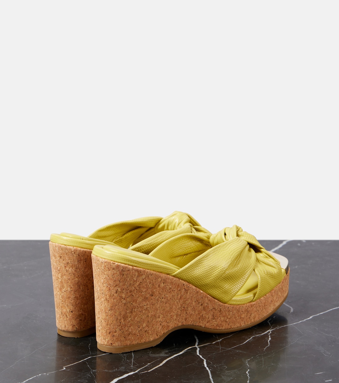 Avenue lizard-effect leather wedge mules | Jimmy Choo