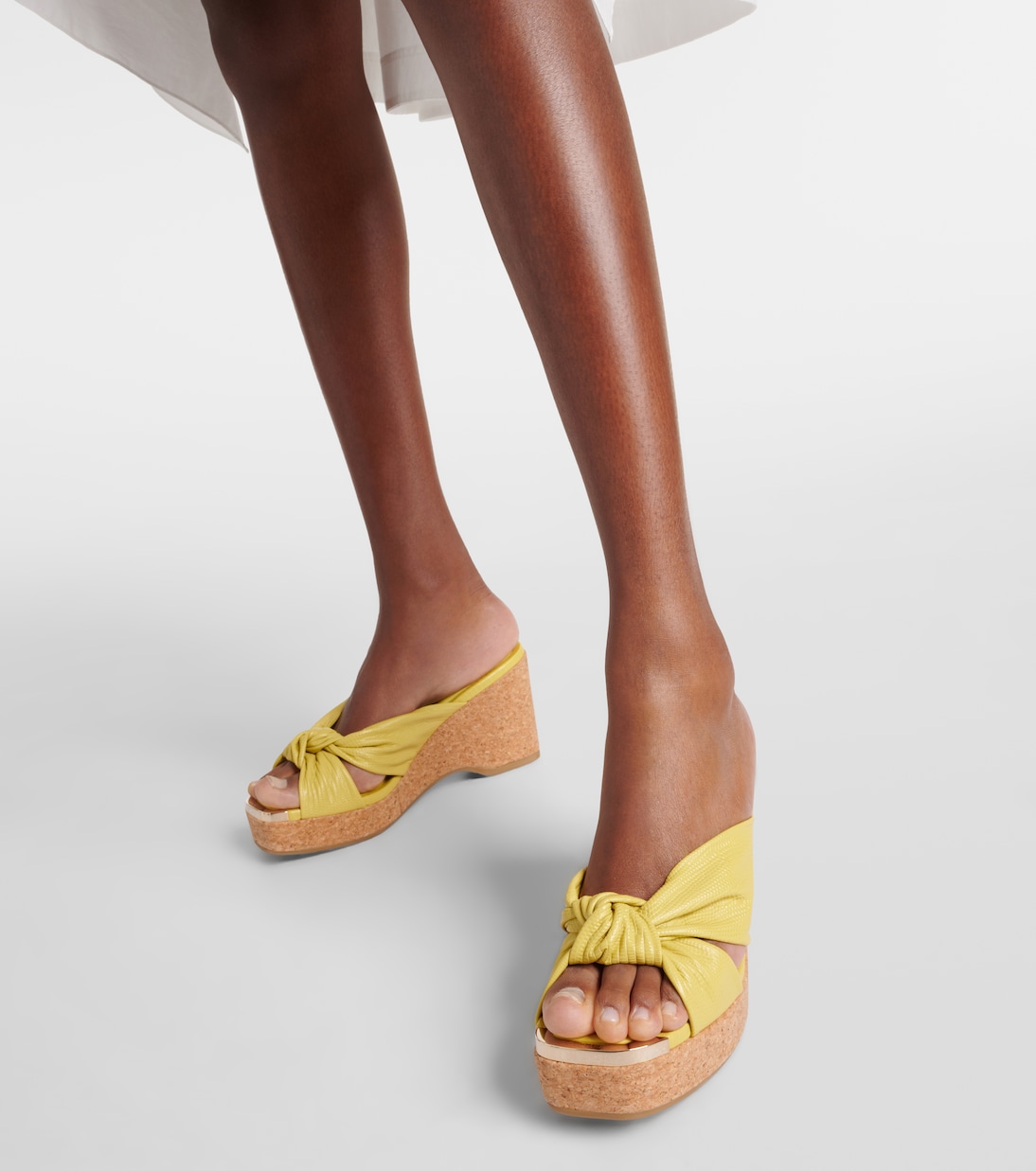 Avenue lizard-effect leather wedge mules | Jimmy Choo