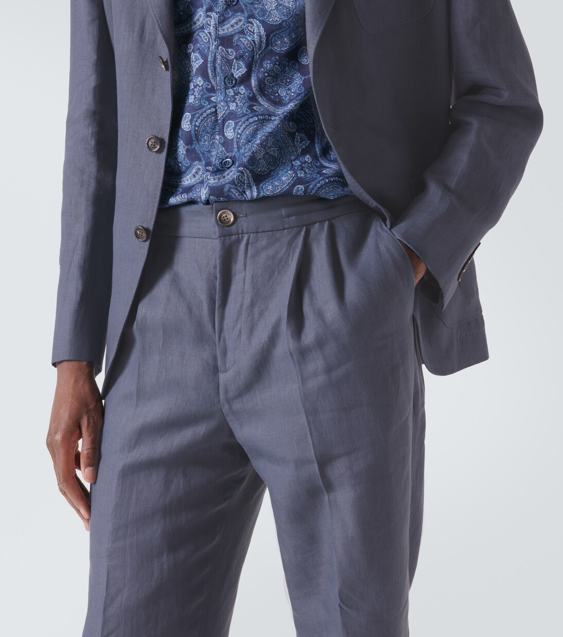 Pantaloni regular in lino | Brunello Cucinelli