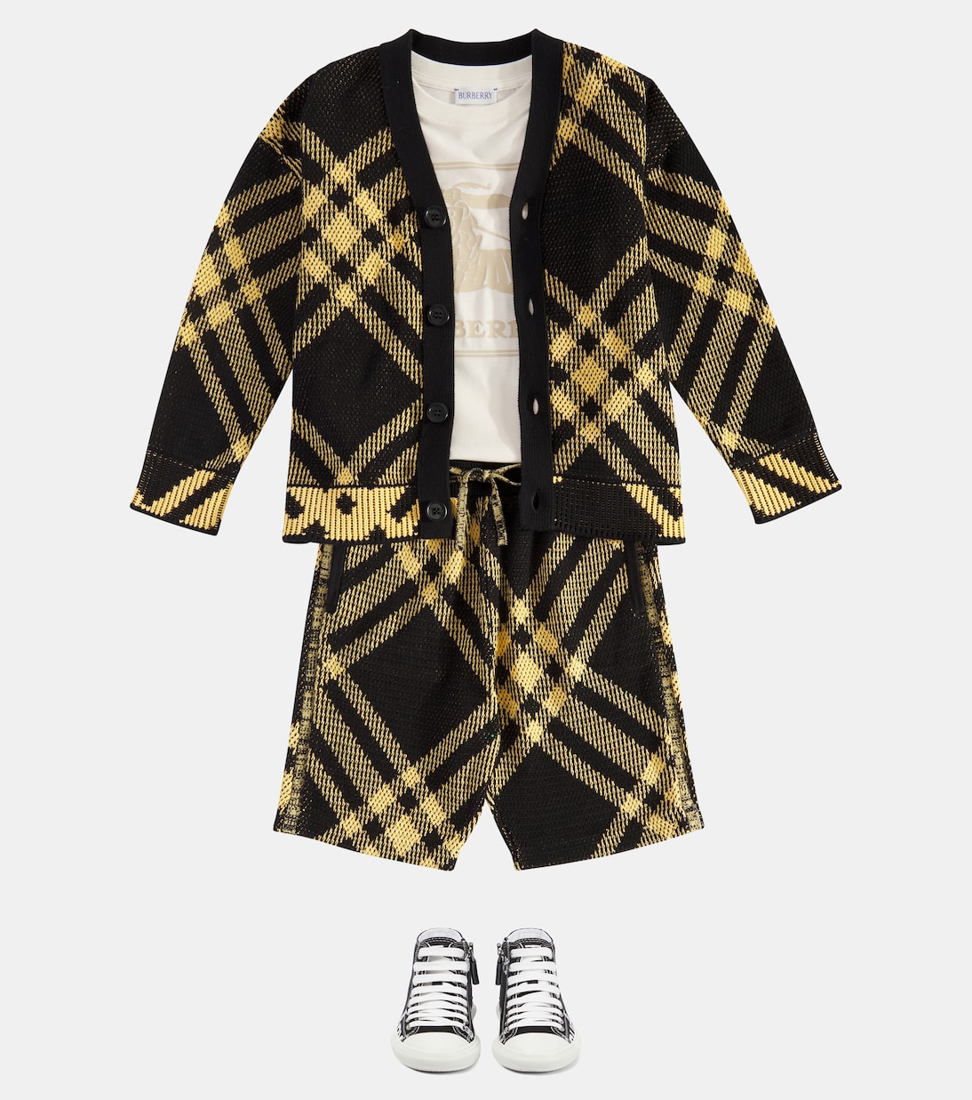 Shorts de algodón con Burberry Check | Burberry Kids
