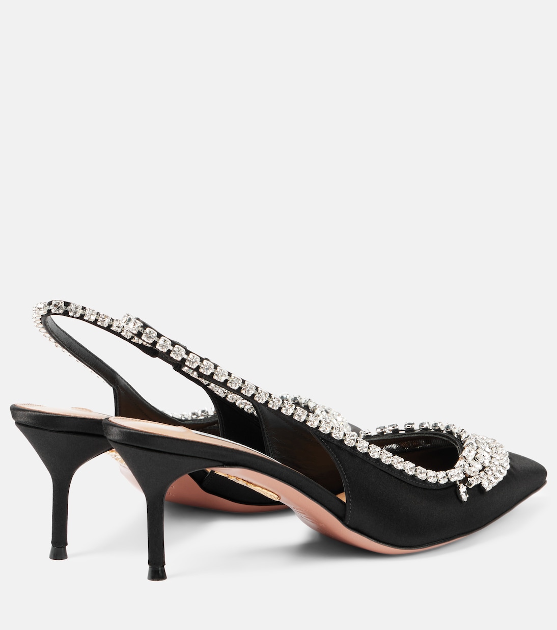 Pumps slingback Crystal Crush in raso | Aquazzura