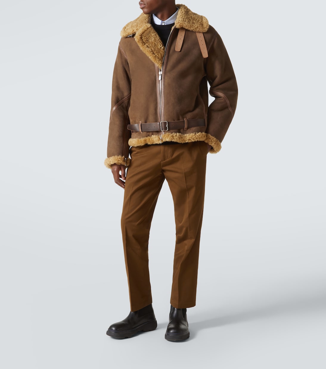 Jacke aus Veloursleder mit Shearling | Burberry