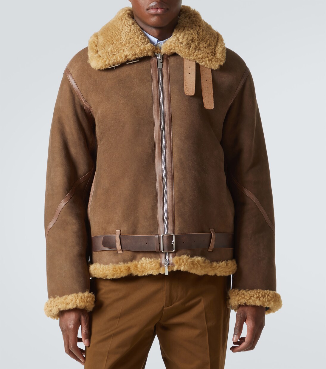 Jacke aus Veloursleder mit Shearling | Burberry