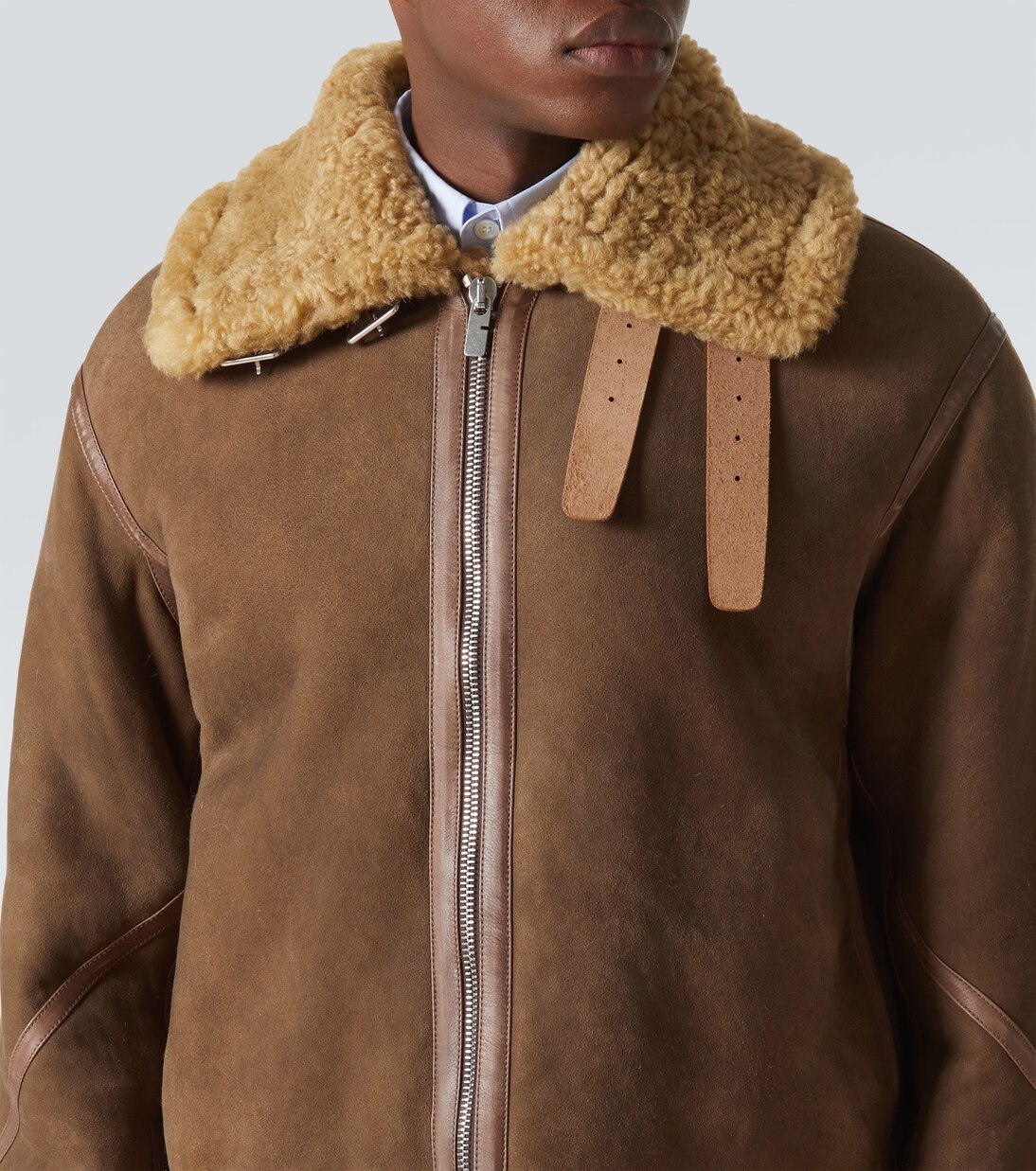 Jacke aus Veloursleder mit Shearling | Burberry