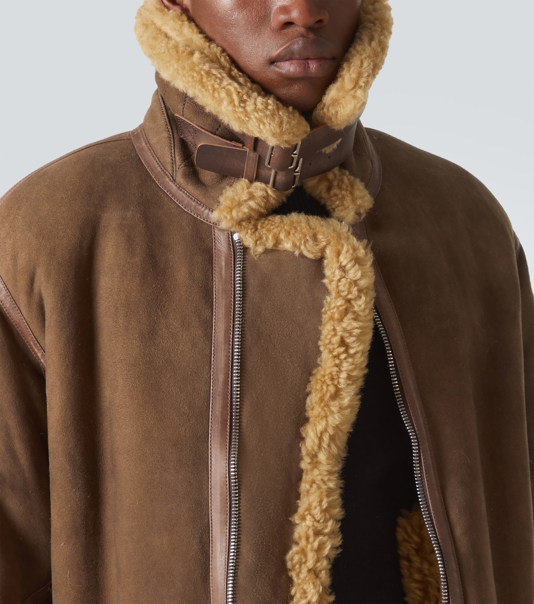 Jacke aus Veloursleder mit Shearling | Burberry
