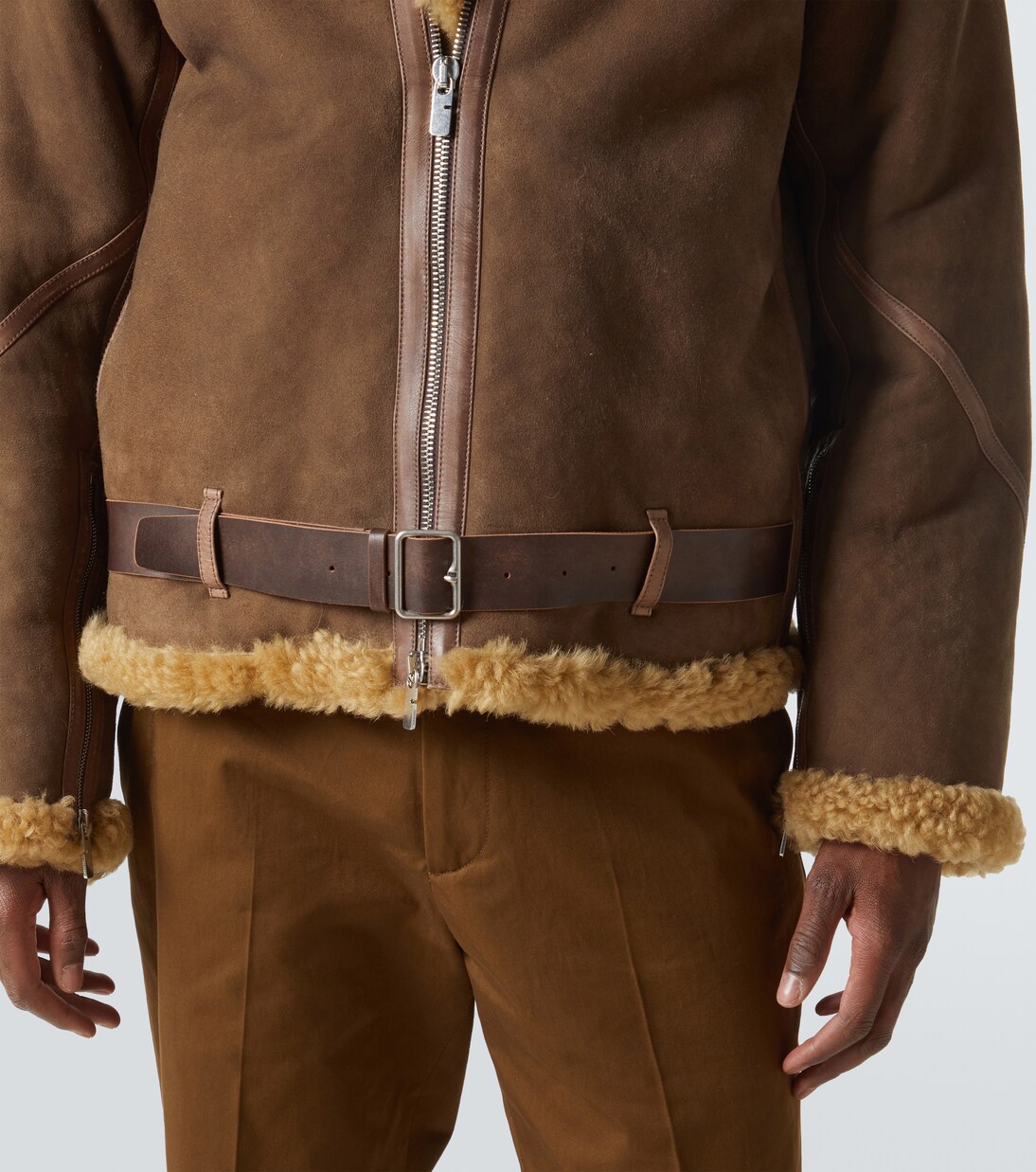 Jacke aus Veloursleder mit Shearling | Burberry