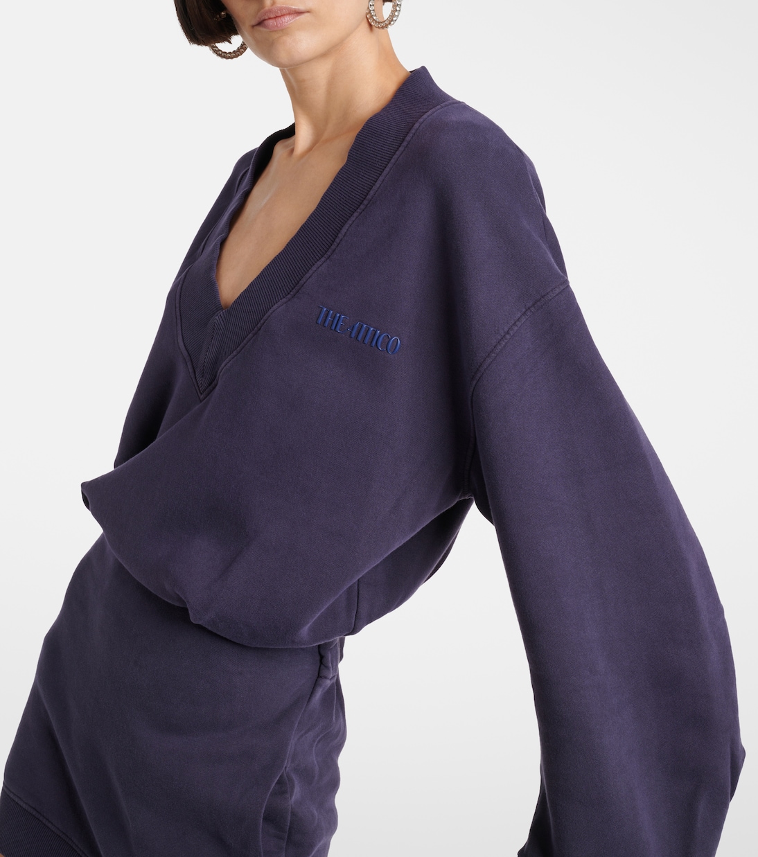 Cotton-blend fleece minidress | The Attico