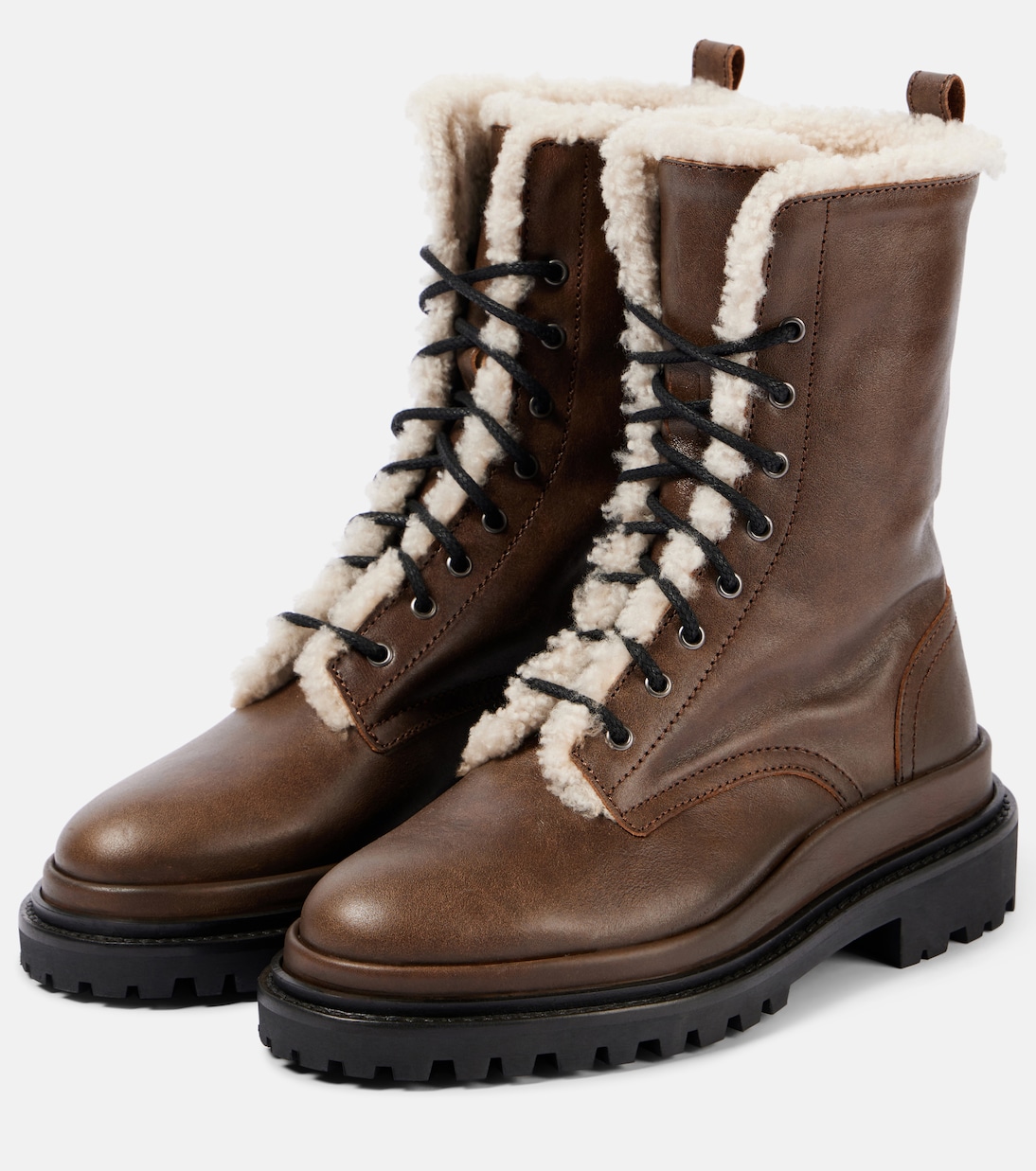 Botines Ghiso de piel con borrego | Isabel Marant