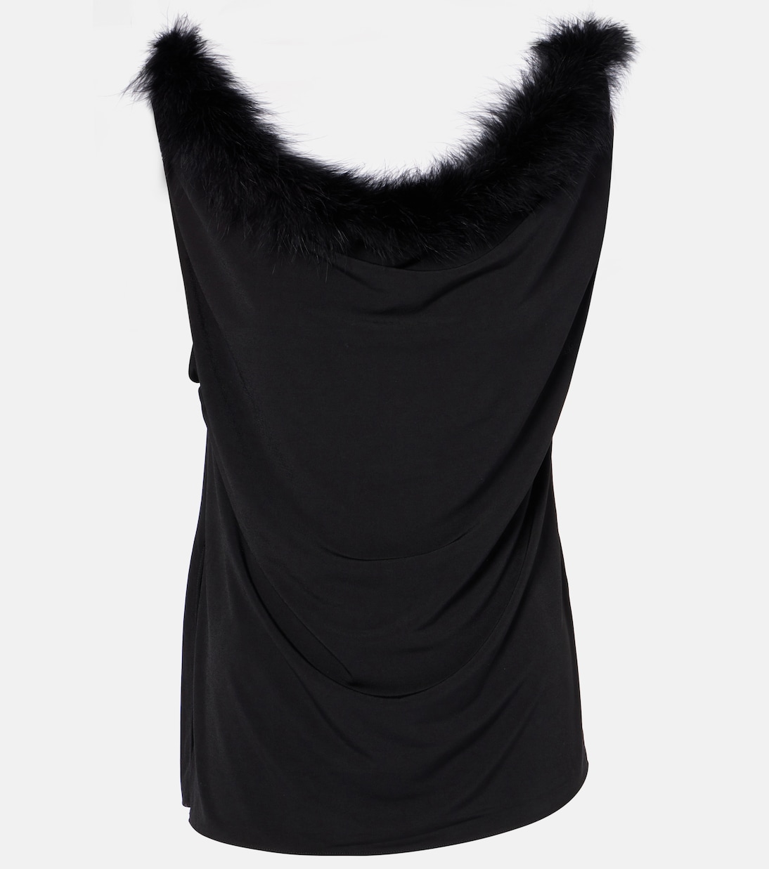Top Boa in jersey con piume | Coperni