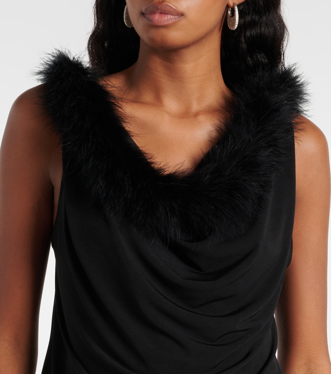 Top Boa in jersey con piume | Coperni