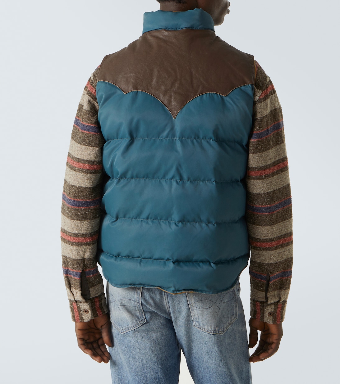 Wattierte Weste Stonely mit Leder | RRL