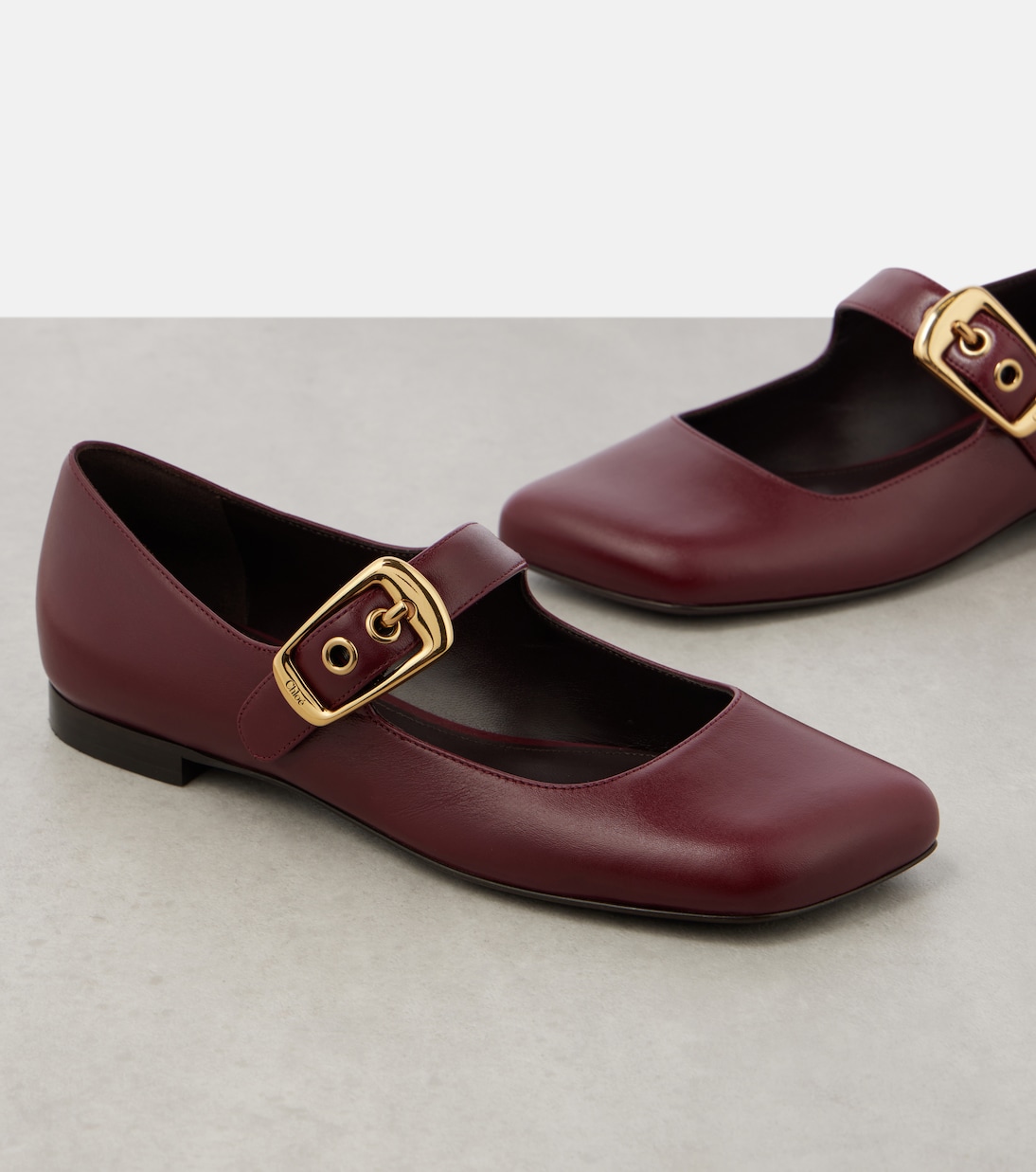 Polly leather Mary Jane flats | Chloé