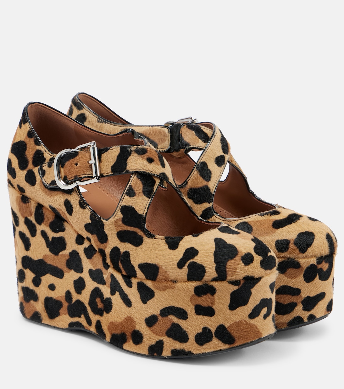 Pumps con zeppa Criss Cross in cavallino | Alaïa