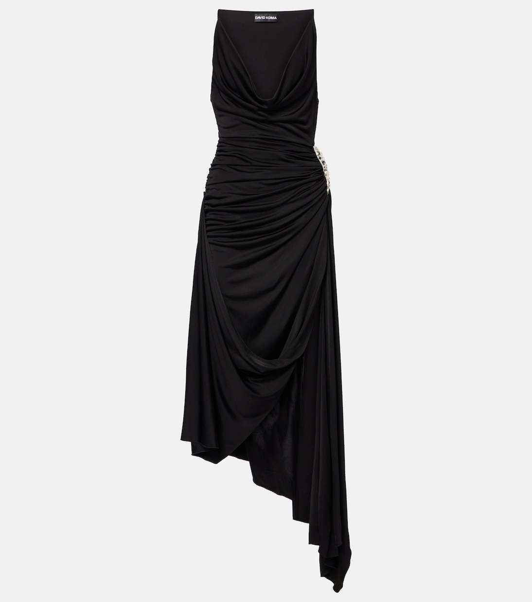 Asymmetric crystal-embellished gown | David Koma