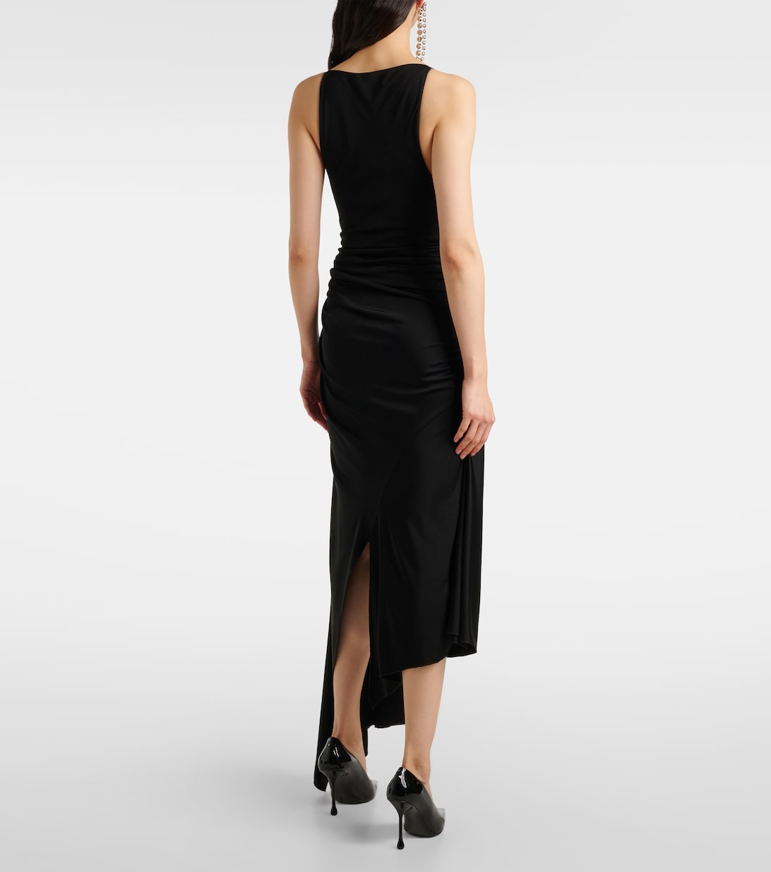 Asymmetric crystal-embellished gown | David Koma