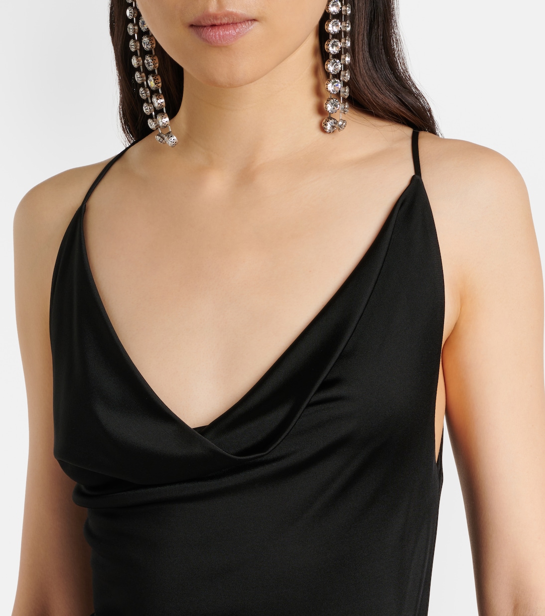 Asymmetric crystal-embellished gown | David Koma