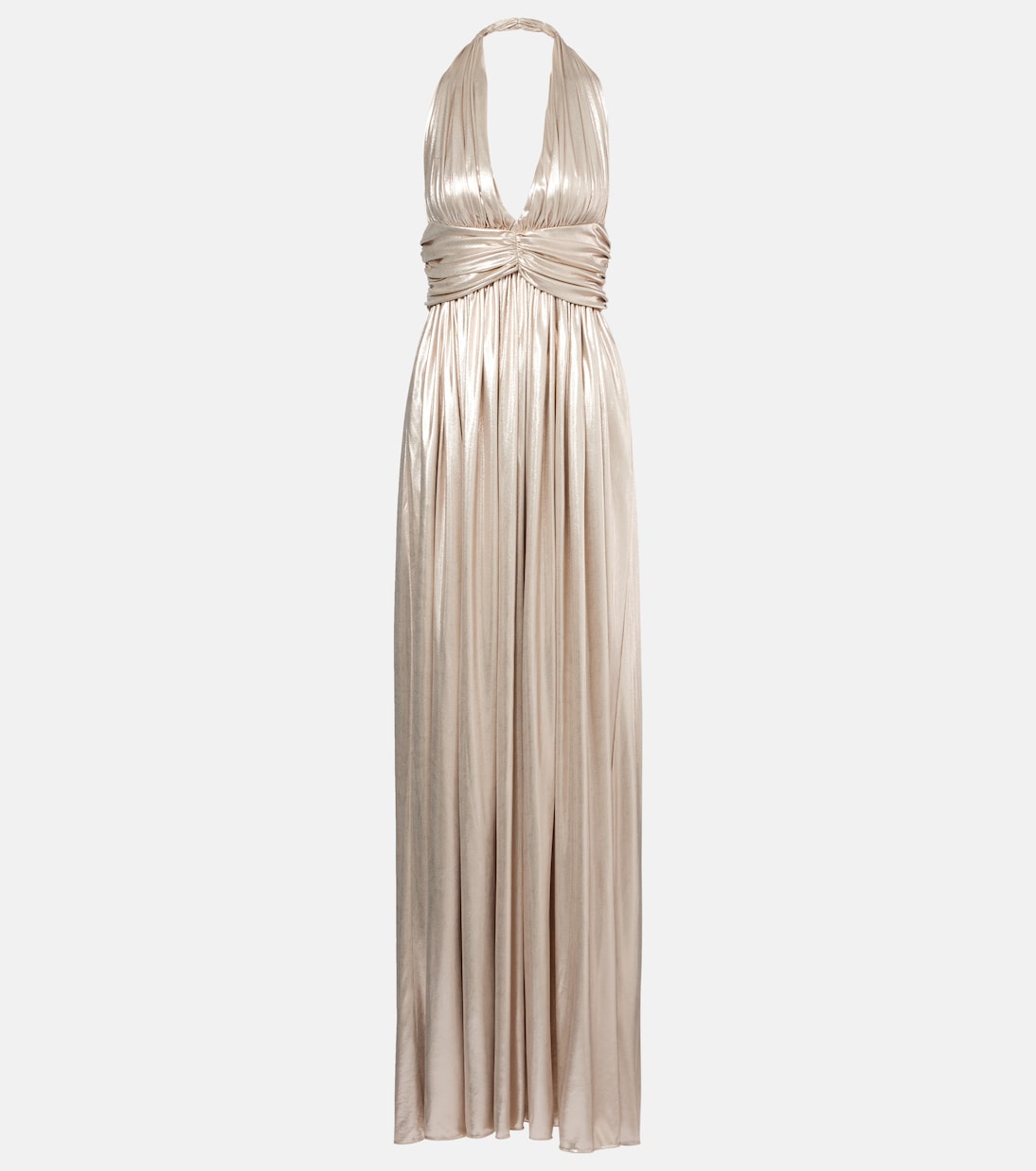 Halterneck open-back lamé jersey gown | Giambattista Valli