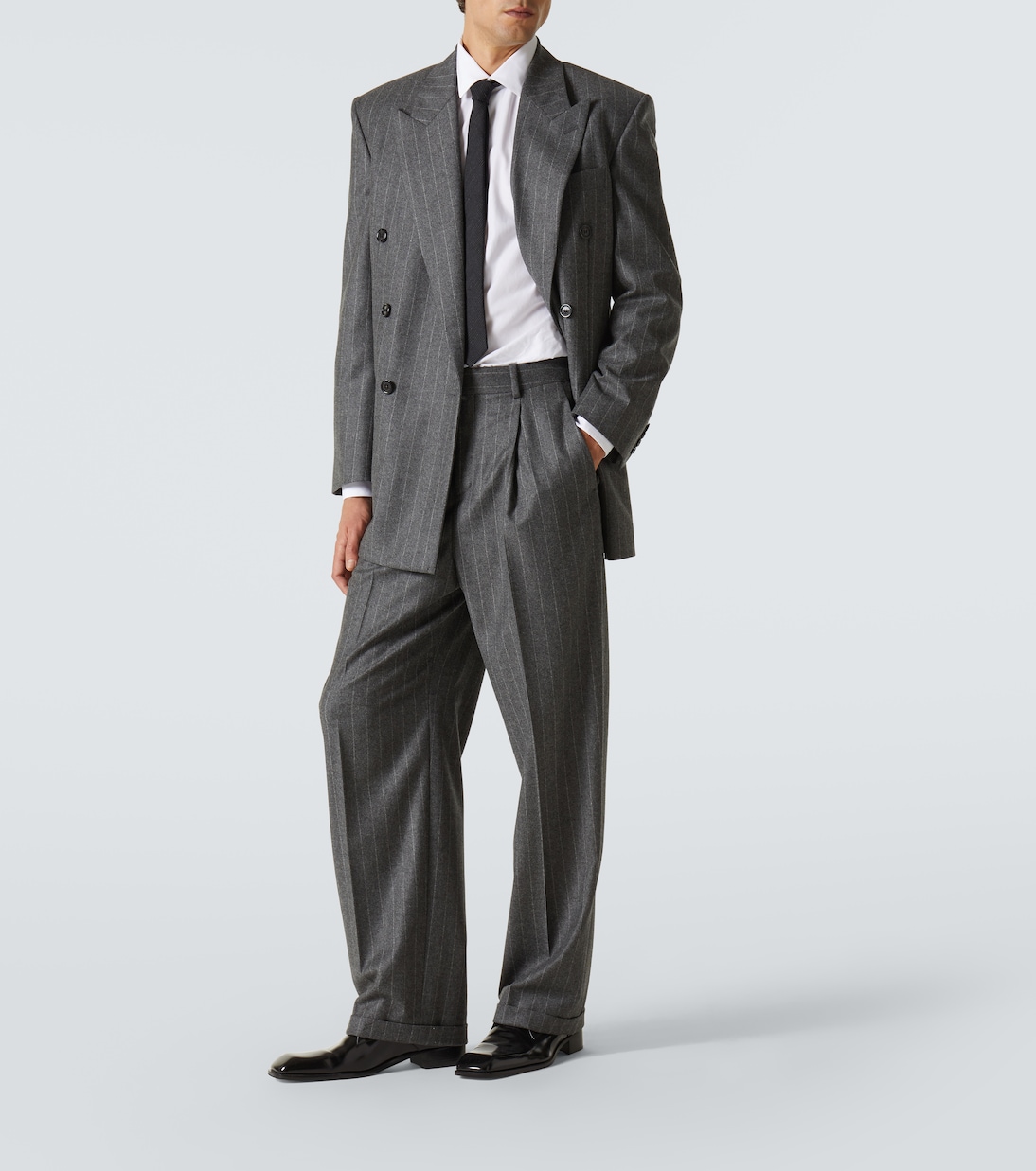 Pinstripe wool and cashmere suit pants | Saint Laurent