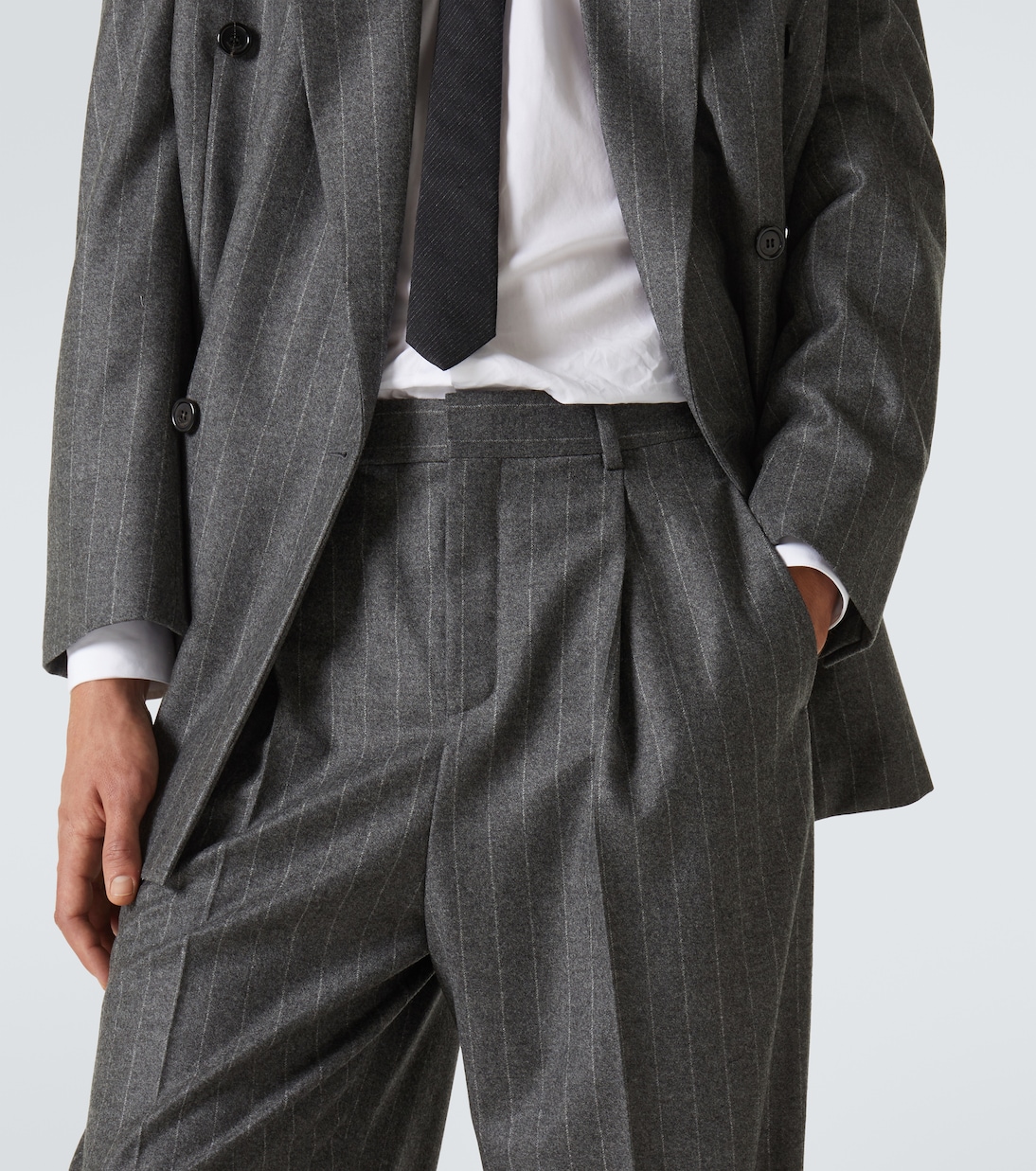 Pinstripe wool and cashmere suit pants | Saint Laurent