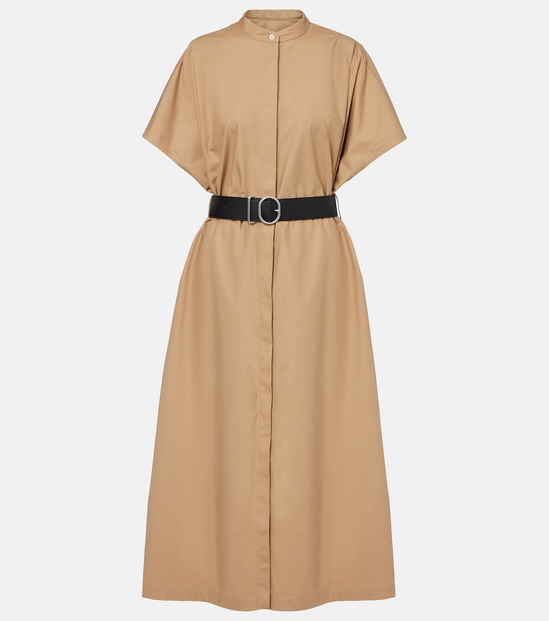 Belted cotton midi dress | Jil Sander