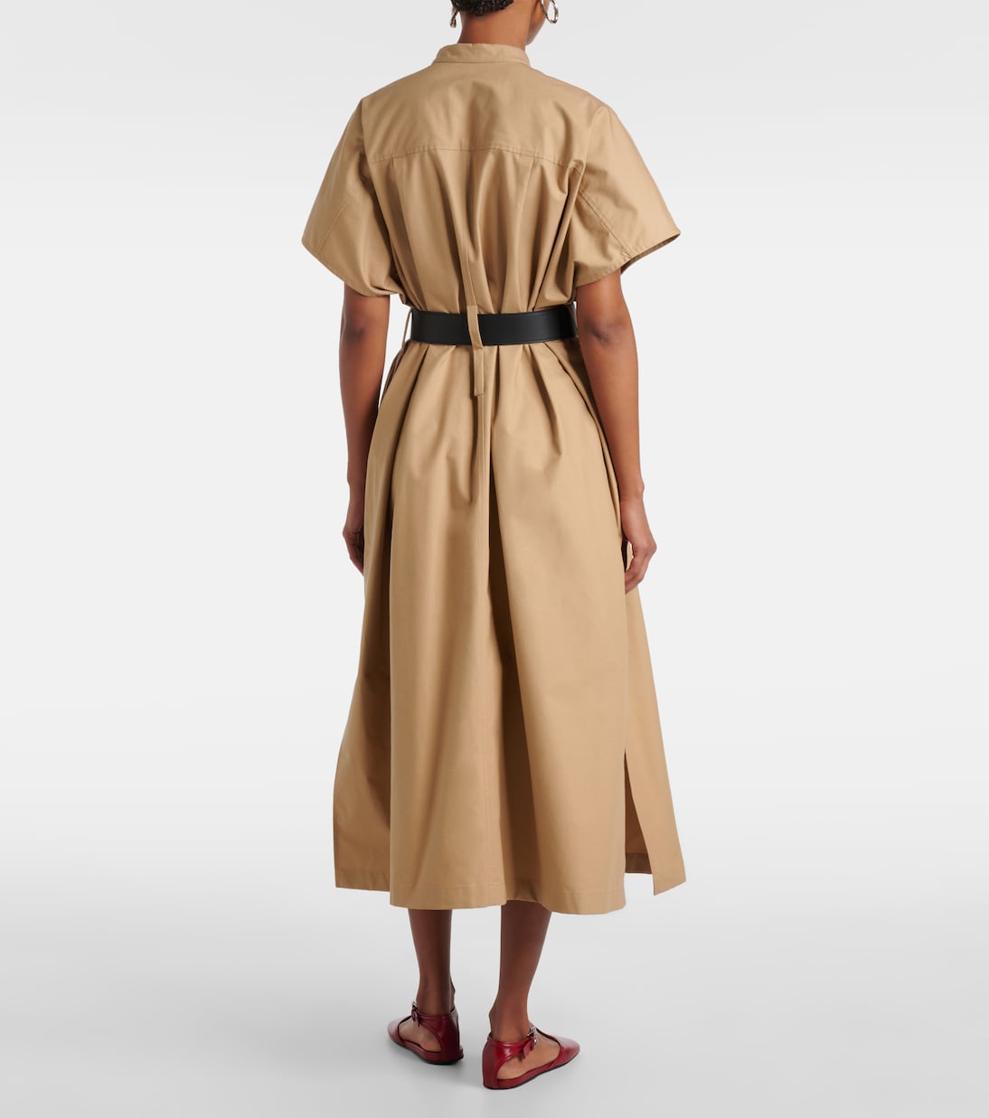 Belted cotton midi dress | Jil Sander