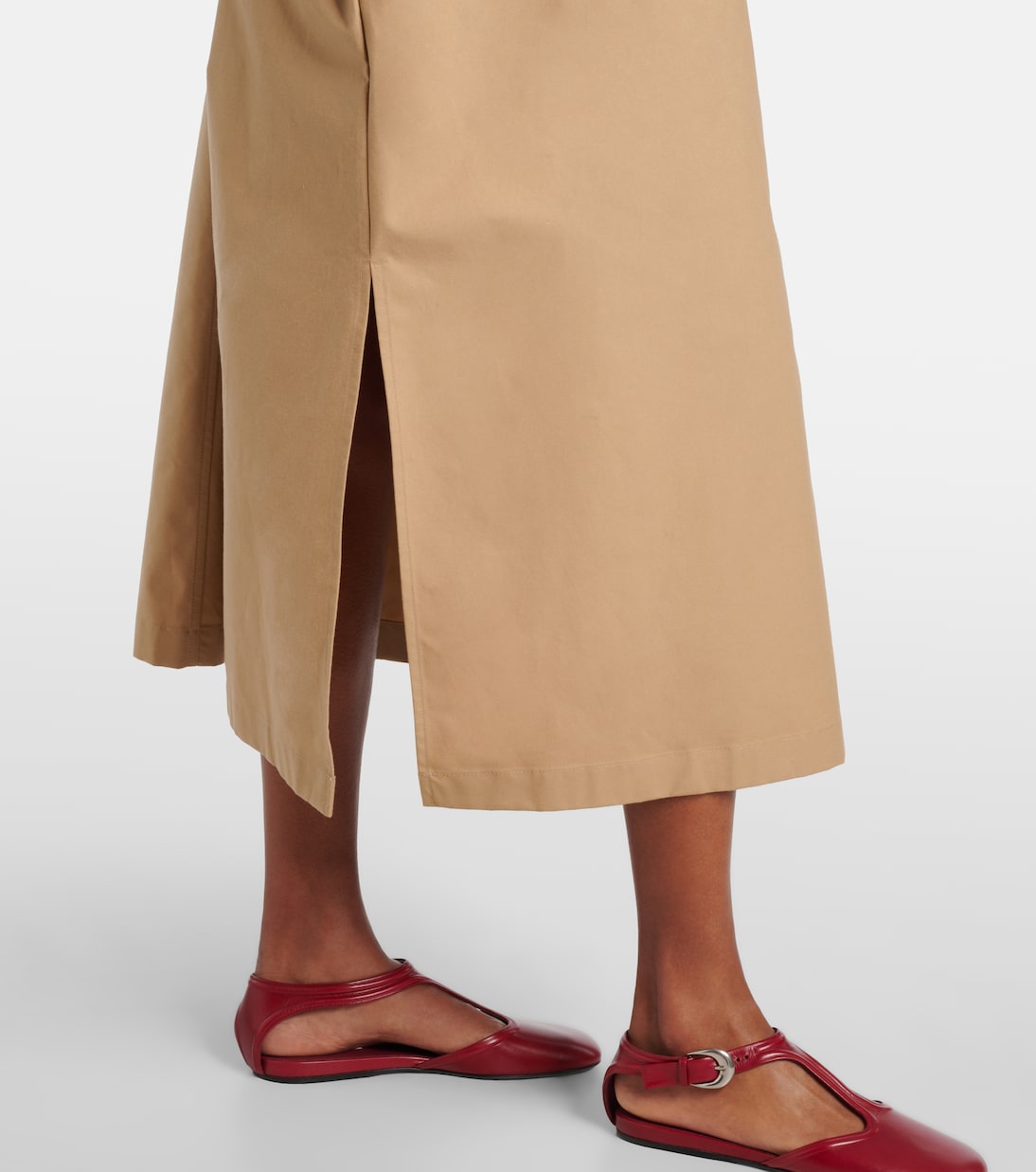 Belted cotton midi dress | Jil Sander