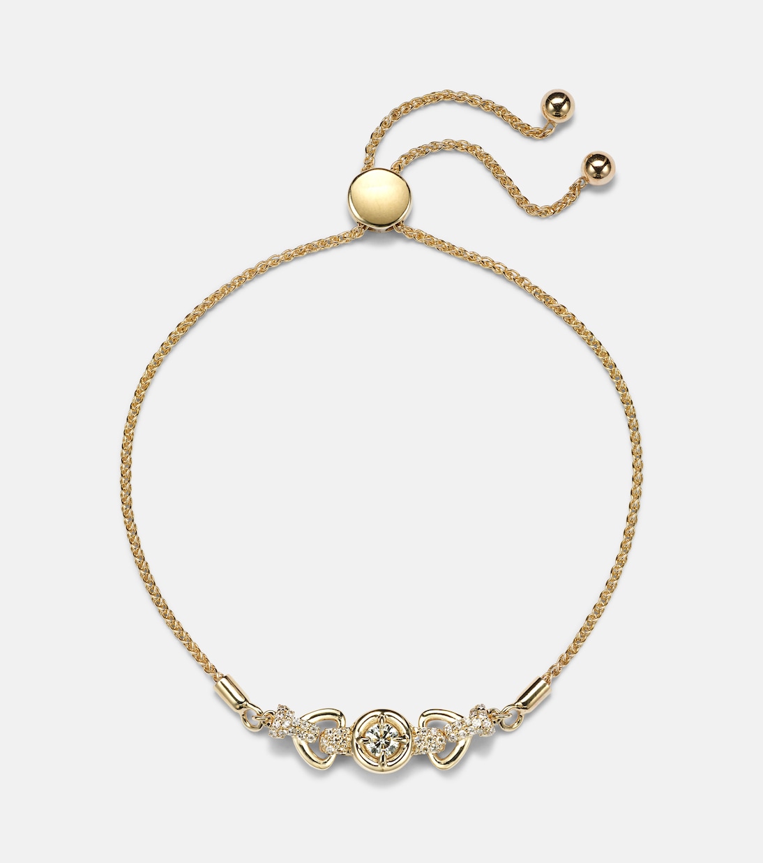 Bracciale in oro 14kt con diamanti, design moderno STONE AND STRAND Rossellini per giovani alla moda