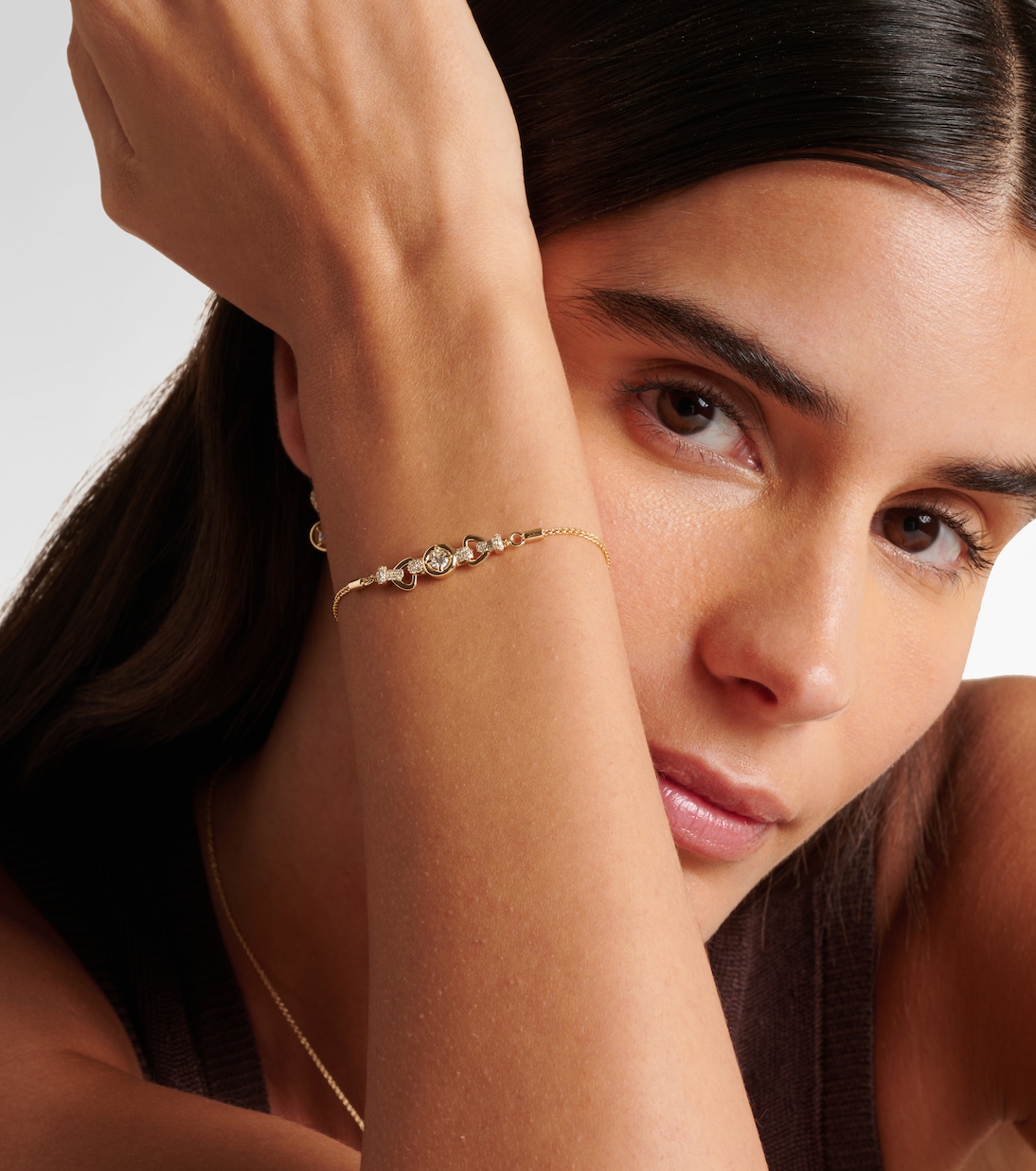 Bracciale in oro 14kt con diamanti, design moderno STONE AND STRAND Rossellini per giovani alla moda