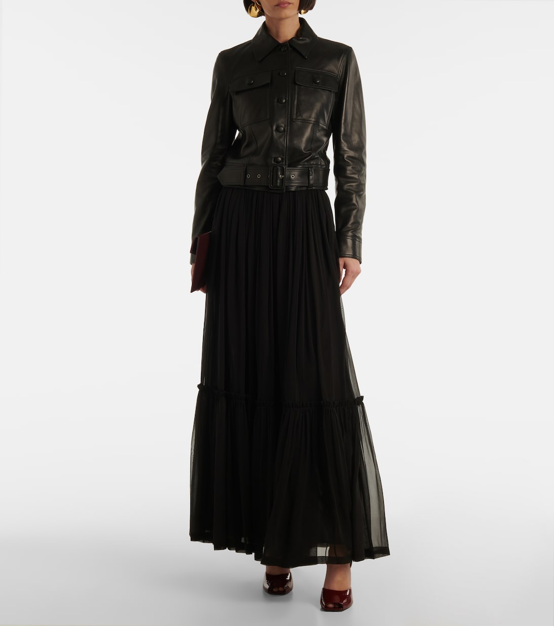 Jupe longue en soie | Saint Laurent