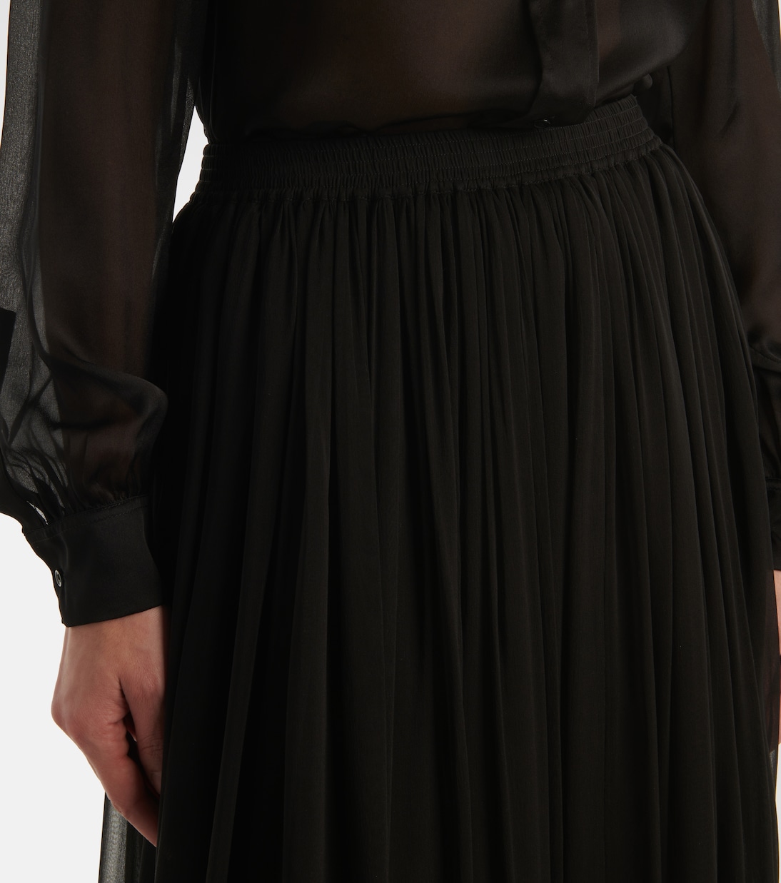 Jupe longue en soie | Saint Laurent