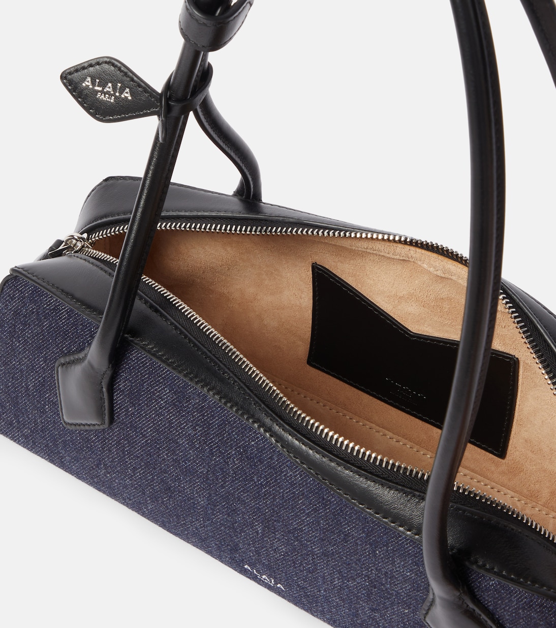 Borsa a spalla Le Teckel Medium in denim | Alaïa