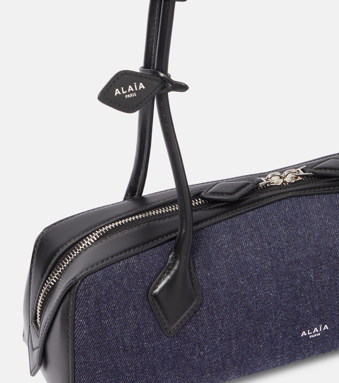 Borsa a spalla Le Teckel Medium in denim | Alaïa