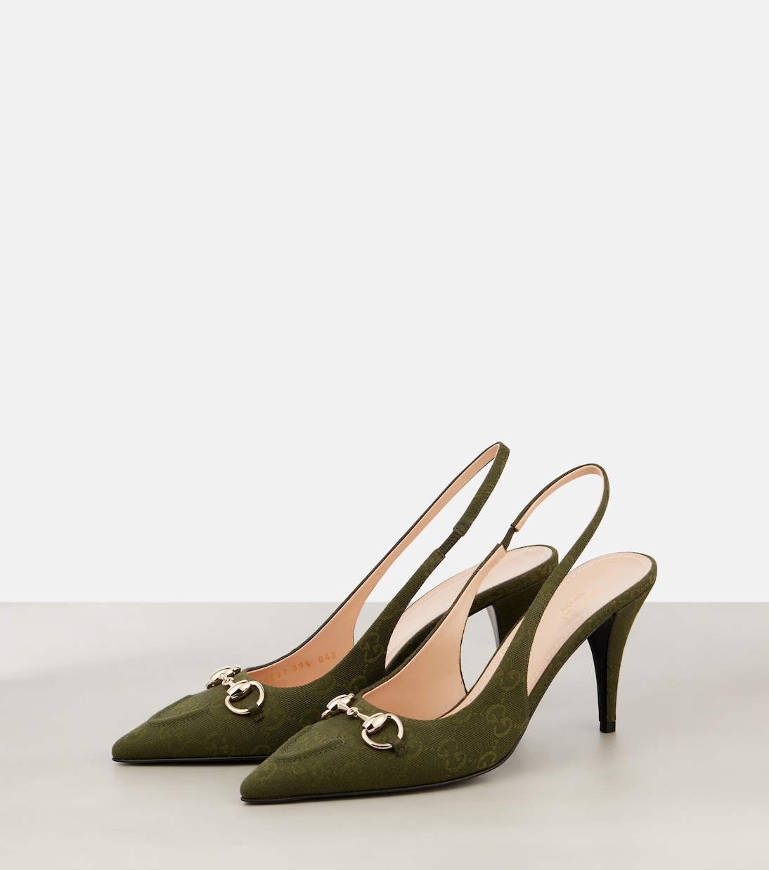 85 GG canvas slingback pumps | Gucci