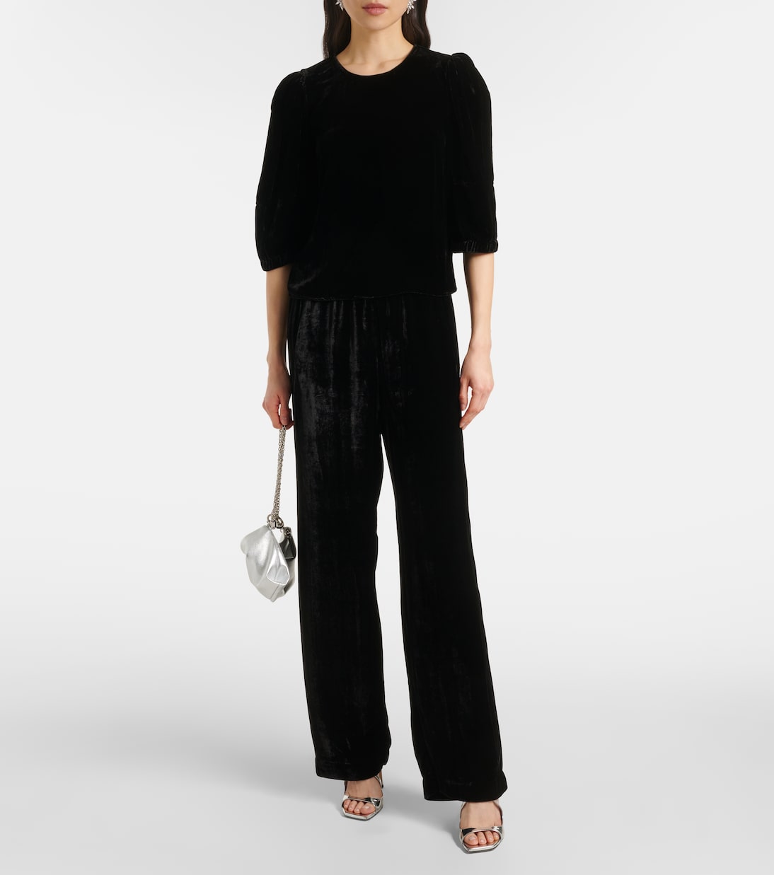 Gerade Hose Sorine aus Samt | Velvet