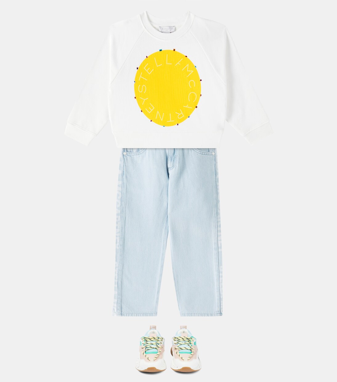 Sweatshirt aus Baumwolle mit Kristallen | Stella McCartney Kids