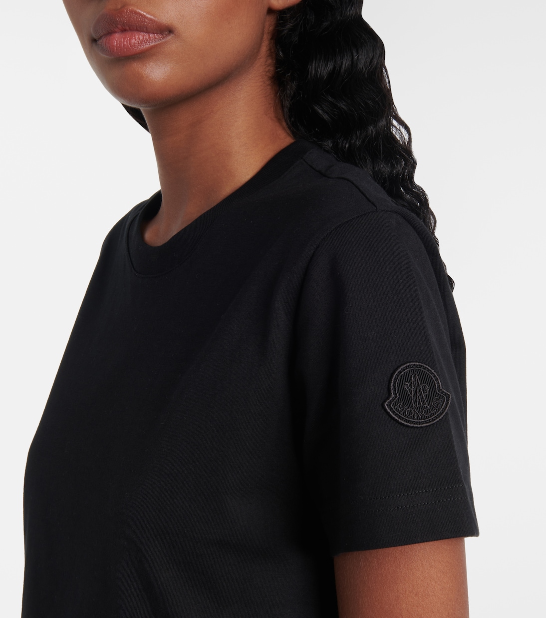 T-shirt in cotone con pizzo | Moncler