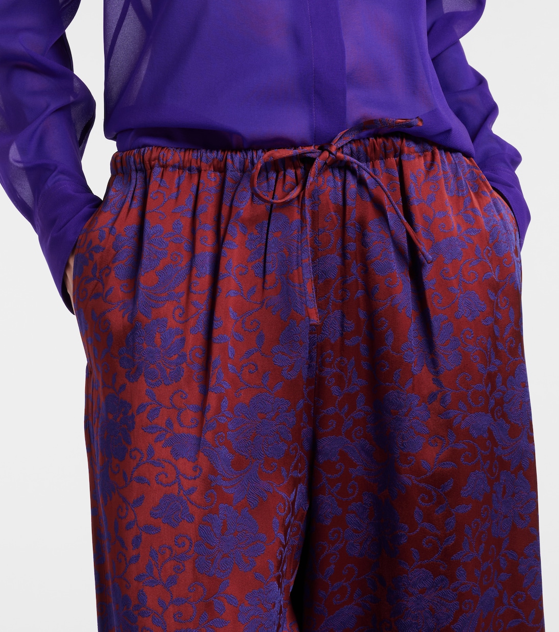 Pantaloni regular in jacquard | Dries Van Noten