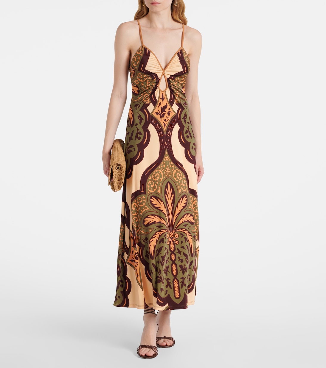 Abito midi in jersey con stampa | Johanna Ortiz